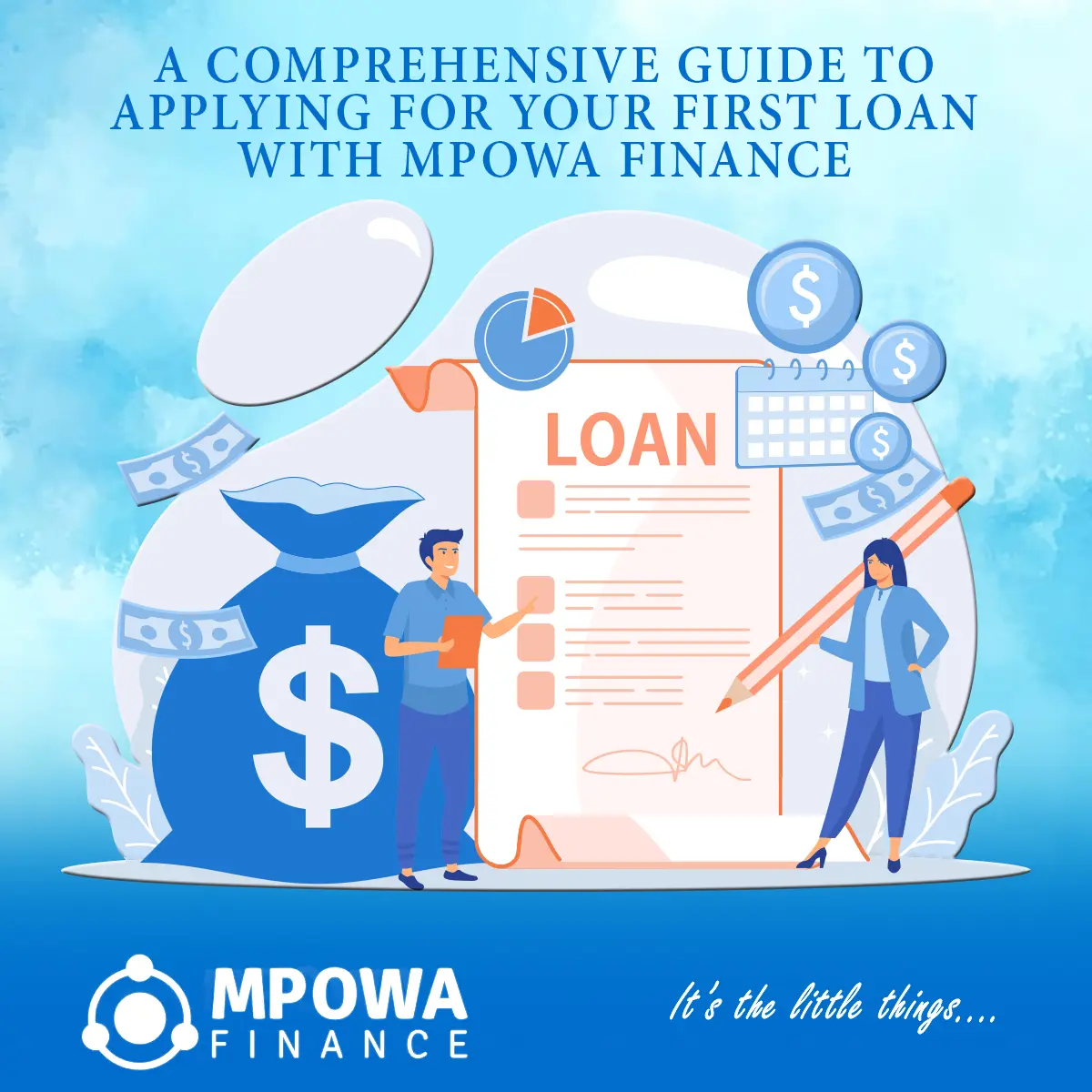 First-time borrower completing online loan application with Mpowa Finance
