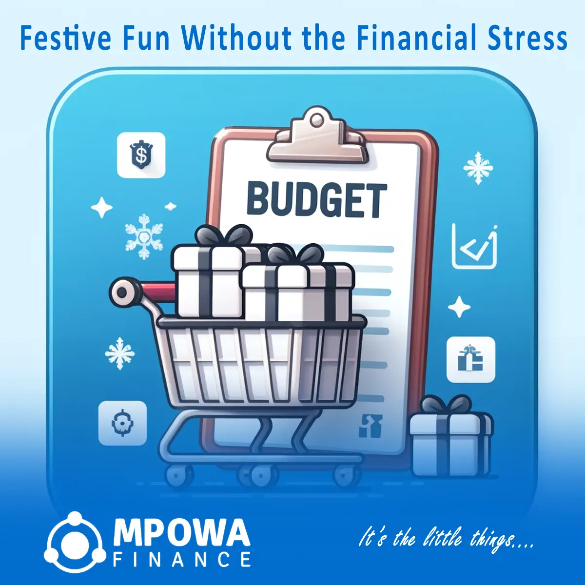 Person planning Christmas shopping with a budget and gift list