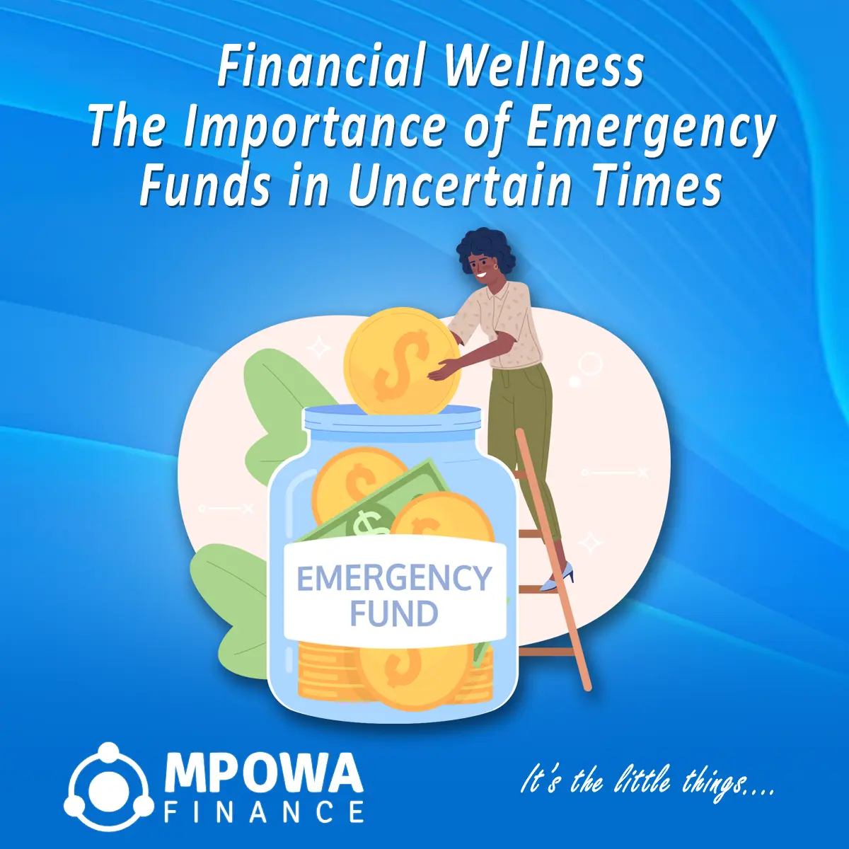 South African building an emergency fund jar to achieve financial wellness